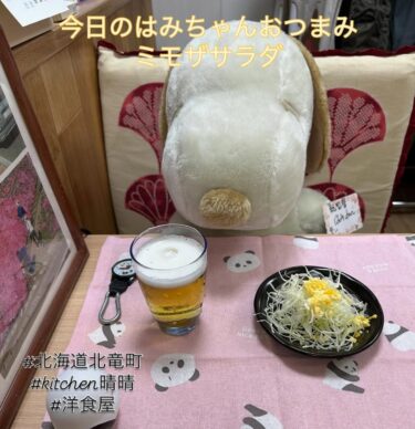 15 फ़रवरी (शनिवार) आज का हामी-चान का नाश्ता: मिमोसा सलाद [किचन सेइसी]