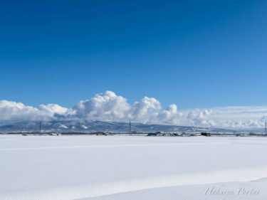 入道雲のような不思議な冬雲