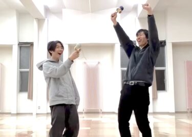 การว่ายน้ำแบบซิงโครไนซ์ของมาเตโอครั้งแรกของตัวแทนคือกับ @ichi_720_waka_kendama ขอบคุณมากครับอิคจัง😊【Hokuryu Kendama Club】