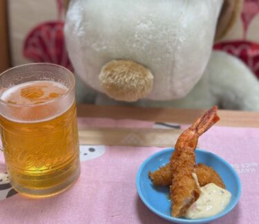 ☀️🌞 3月9日（日）はみちゃんおつまみ：えびフライなり　ビールと合うね 🍺【kitchen晴晴】