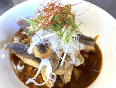 🌻 4月28日（月）本日の日替わりランチ：カレイの唐揚げ麻婆あんかけでした！🍚【お食事処向日葵】