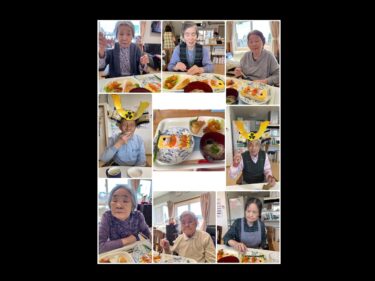 Ａ棟：5月5日 は端午の節句をお祝いし、昼食に職員手作りの「節句御膳」をご用意いたしました🎏。【グループホーム碧水】