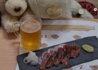 ☀️🌞 2 มิถุนายน (จันทร์) ของว่างของฮามิจัง: ทูน่าย่างกับงาและเบียร์ 🍺【ครัวเซเซ】