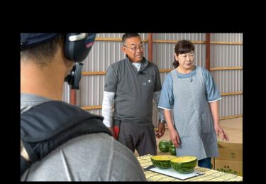 あぐり王国北海道 NEXT(HBC北海道放送)による北竜町ひまわりすいかの取材が(株)高田(高田駿樹 代表)にて実施されました