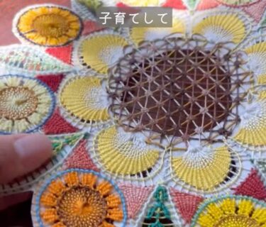 できたー 🙌 前postから、のり付けして、布を切り取り、やっと完成でーす 🌻【tokadin71】