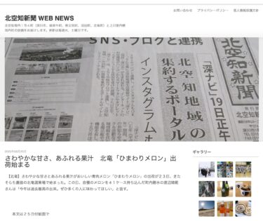 さわやかな甘さ、あふれる果汁　北竜「ひまわりメロン」出荷始まる【北空知新聞】