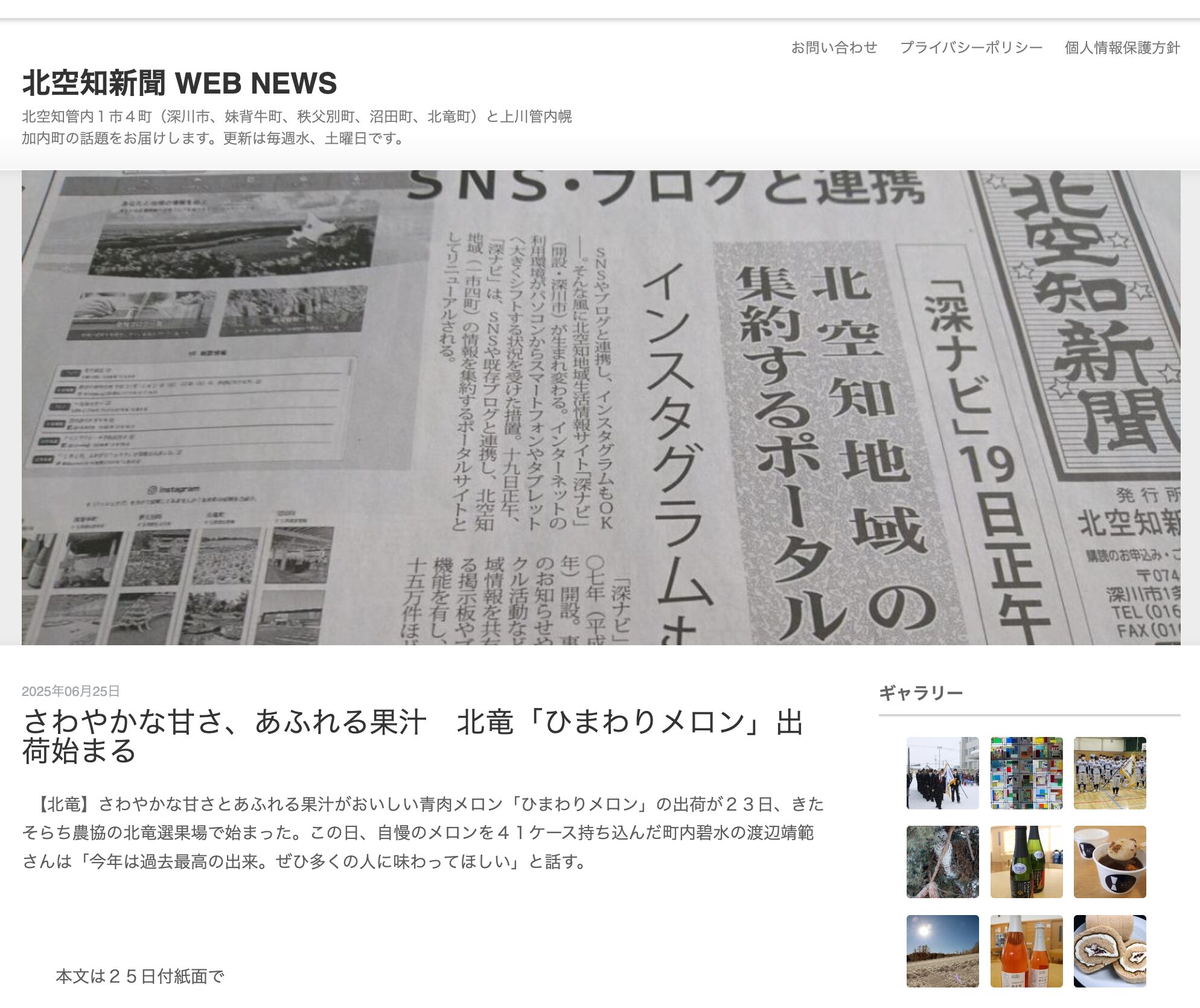 さわやかな甘さ、あふれる果汁　北竜「ひまわりメロン」出荷始まる【北空知新聞】