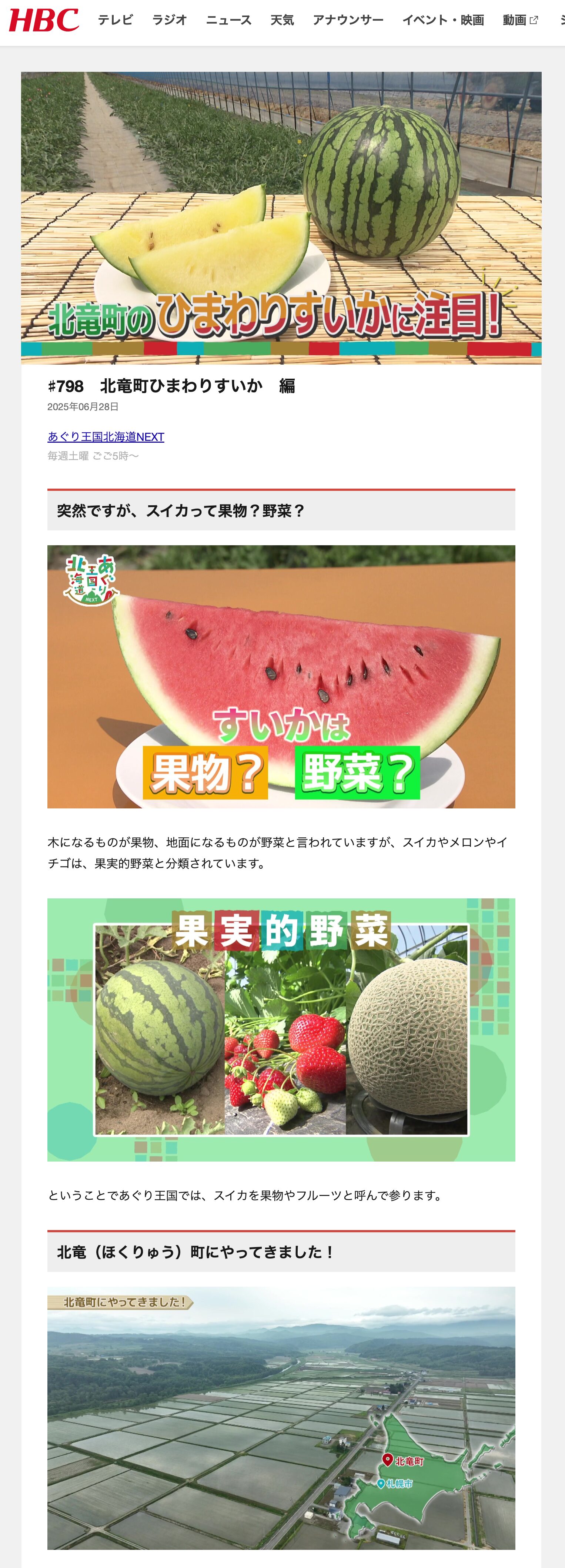 होकुर्यु टाउन सूरजमुखी तरबूज संस्करण_एग्री किंगडम होक्काइडो नेक्स्ट [एचबीसी होक्काइडो ब्रॉडकास्टिंग]