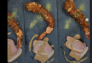 ☀️🌞 Ana yemek 6.000 yen ~ Antipasto (soğuk meze) ~ Kızarmış karides parçaları, kızarmış ördek, trüf mantarlı patates ve domates dolması [Mutfak Seisei]