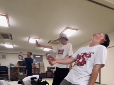 OPPリレー みんなで決めました。玉に回転かかって刺せない時ありますよね。OPPあるある？【北竜けん玉クラブ】