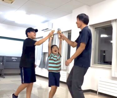 うぐいす〜けんリレー：1回目まさかの代表が失敗⚡️ みんなに慰められ、泣きのもう一回 😁【北竜けん玉クラブ】