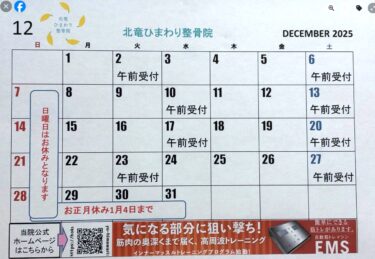 今年も残り1ヶ月ですね⛄️ よろしくお願い致します🌻【北竜ひまわり整骨院】
