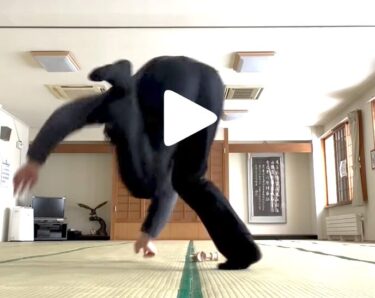 Hari ke-5: Spinning Prince - Saya banyak meluncur di ruang bergaya Jepang. Saya jatuh dengan spektakuler di akhir, tetapi saya yakin dengan teknik jatuh saya sehingga saya tidak terluka. [Klub Hokuryu Kendama]