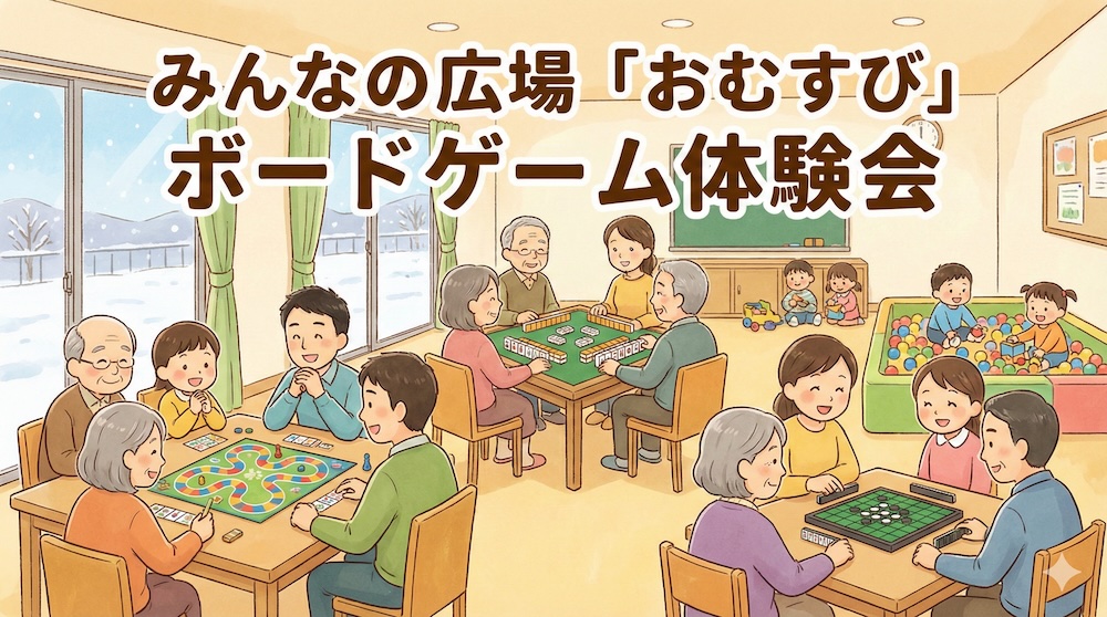 【2月14日（土）10：00〜】みんなの広場「おむすび」ボードゲーム体験会 ～ ゲームしよ ❣️ ～
