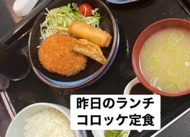 🌻 4月6日（月）日替わり定食：コロッケ定食でした ♪【お食事処向日葵】