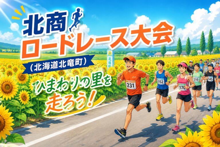 北商ロードレース大会（北海道北竜町）ひまわりの里を走ろう！