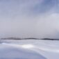 ひまわりの里の雪景色